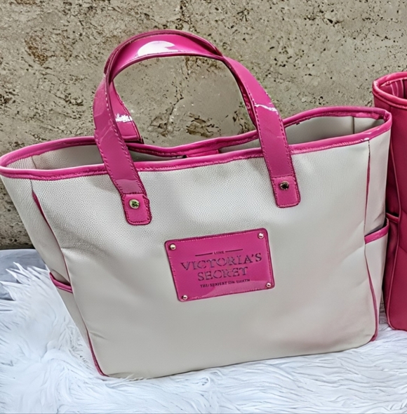 Victoria Secret Y2K Strong Canvas Tote Bags Set of 2✌NWOT 15"W×12.5"H×4" - Picture 3 of 14